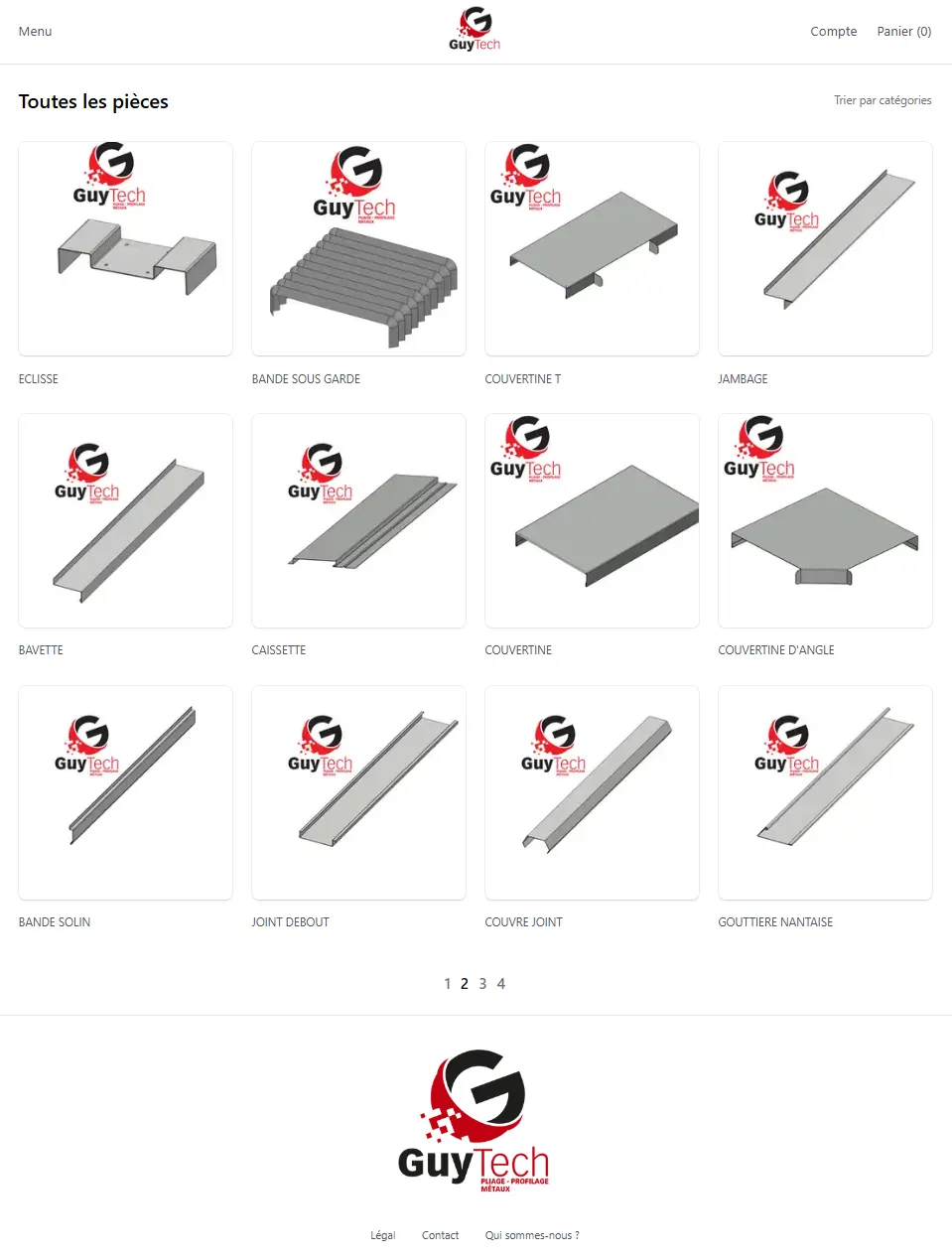 catalogue du configurateur GuyTech